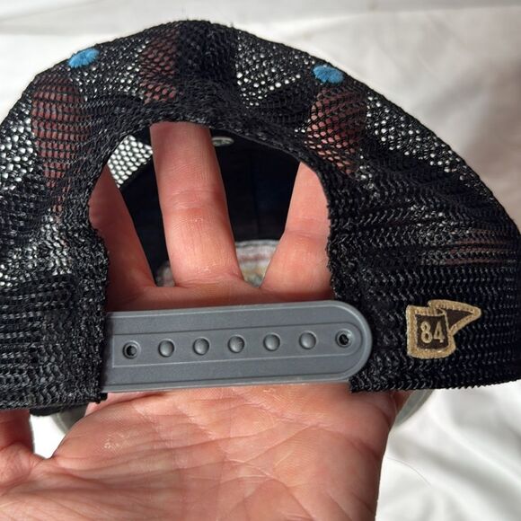 Blue 84 Tall Timber Black/Blue Mesh Trucker Cap. - Picture 4 of 7